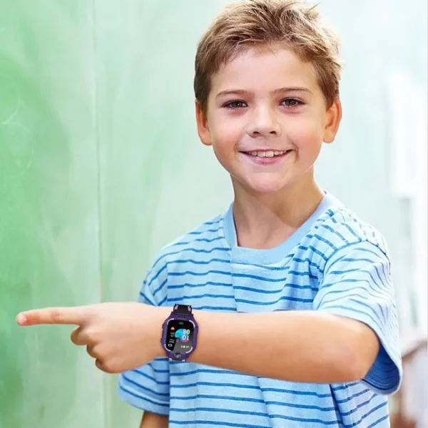 Montre connectée pour enfants, écran tactile HD, pour garçons et filles, appels téléphoniques, messages texte, moniteur LBS, cadeaux d'anniversaire, – Image 4